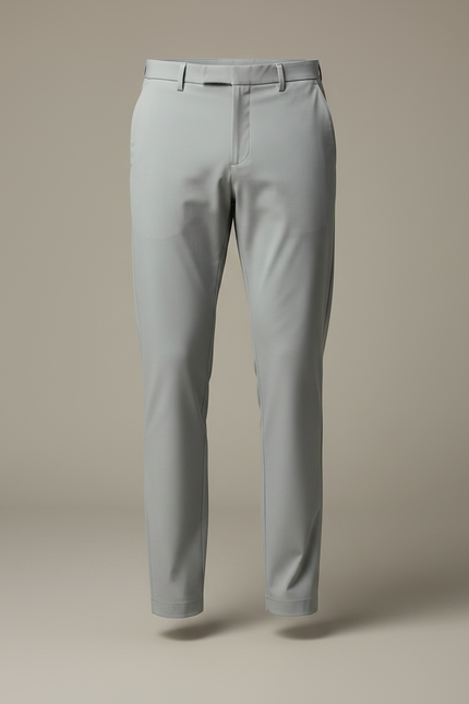 Pantalon Fluide Gris Clair Droit Stretch Homme - Polyester - vue 3