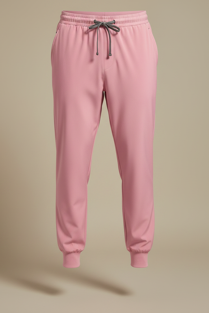 Pantalon Fluide Rose Jogger Confortable Homme - Polyester - vue 3