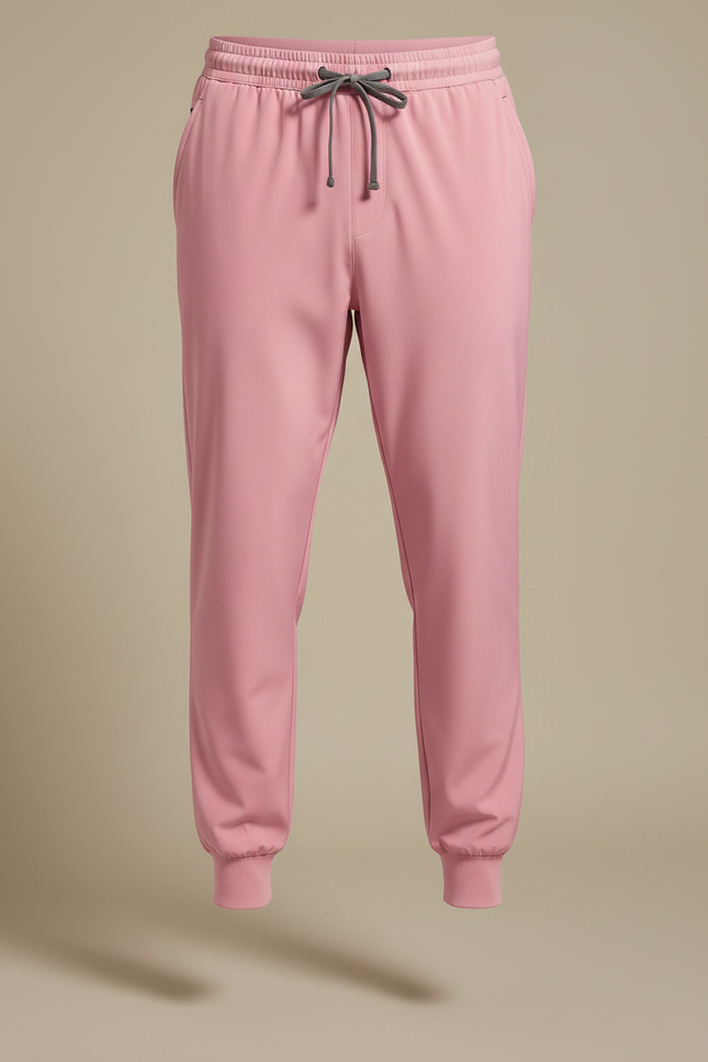 Pantalon Fluide Rose Jogger Confortable Homme - Polyester - vue 3