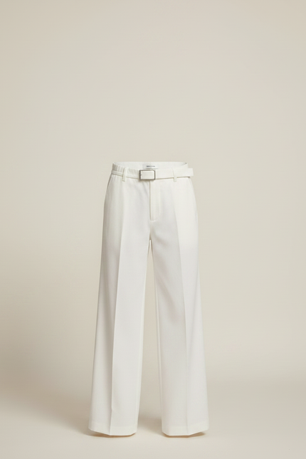 Pantalon Fluide Blanc Ample Décontracté Garçon - Viscose - vue 3