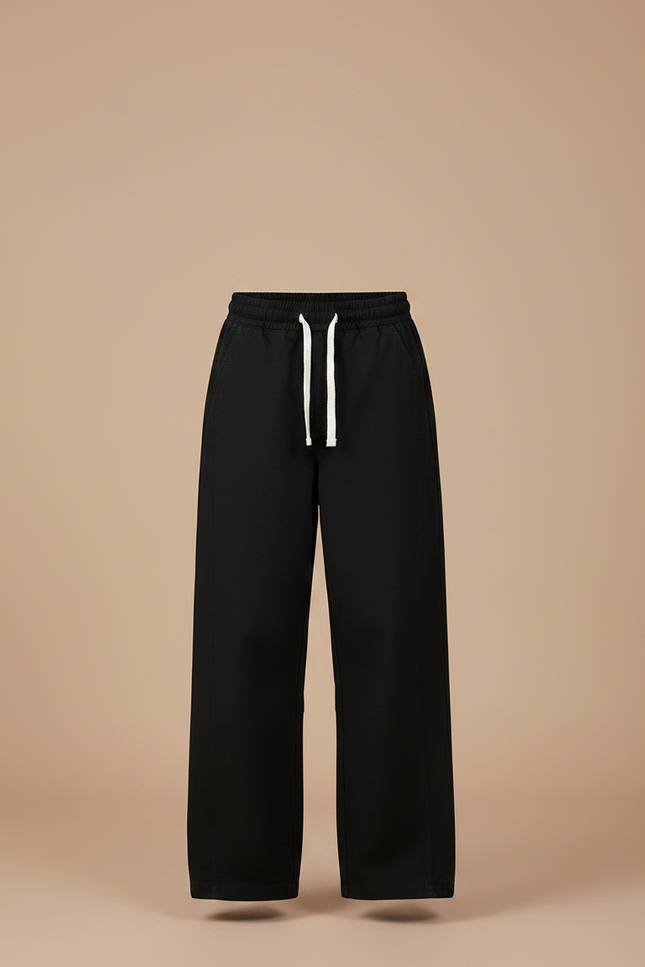 Pantalon Fluide Noir Ample Coton Enfant Casual - vue 3