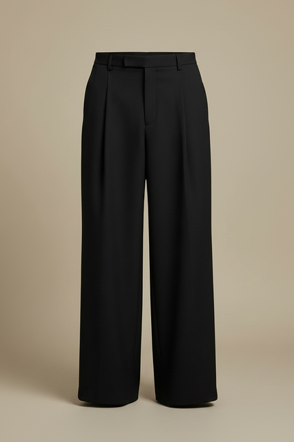 Pantalon Fluide Homme Noir Coupe Ample Viscose Chic Mi-saison 3 - Polyester - vue 3