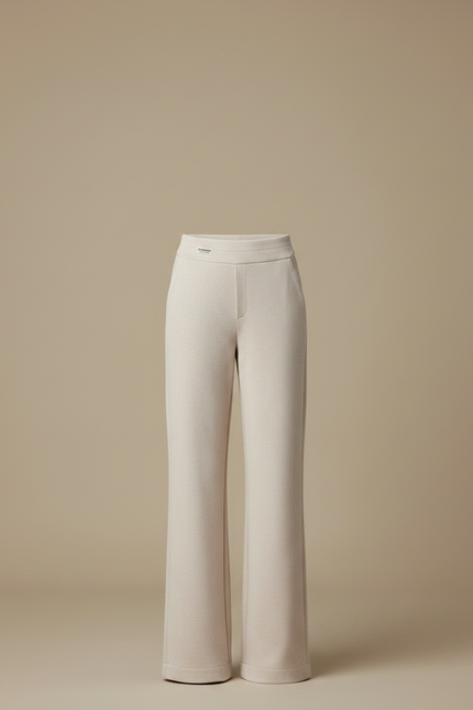 Pantalon Fluide Patte D'eph Femme - Beige Molleton - vue 3