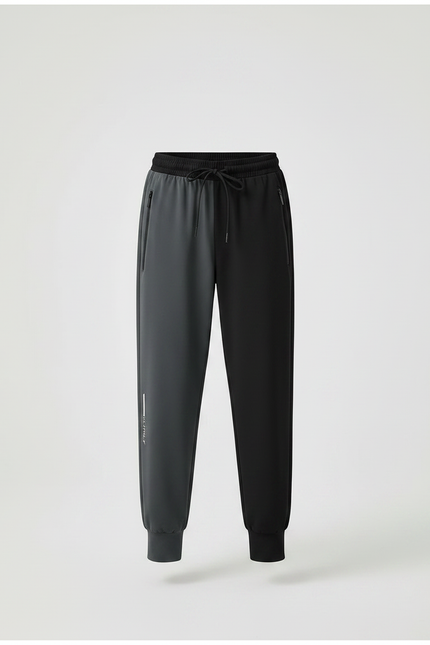 Pantalon Fluide Bicolore Gris Noir Sport Enfant - Multicolore Polyester - vue 3