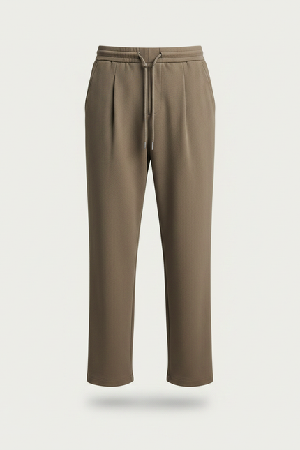Pantalon Fluide Kaki Ample Décontracté Homme Cordon - Molleton - vue 3