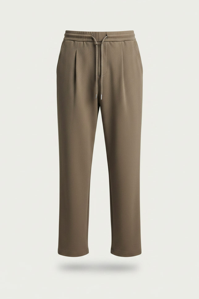 Pantalon Fluide Kaki Ample Décontracté Homme Cordon - Molleton - vue 3