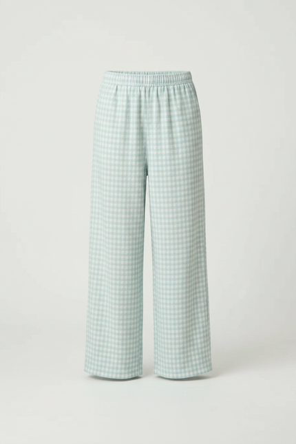 Pantalon Fluide Carreaux Ample Confortable Fille - Imprimé Molleton - vue 3