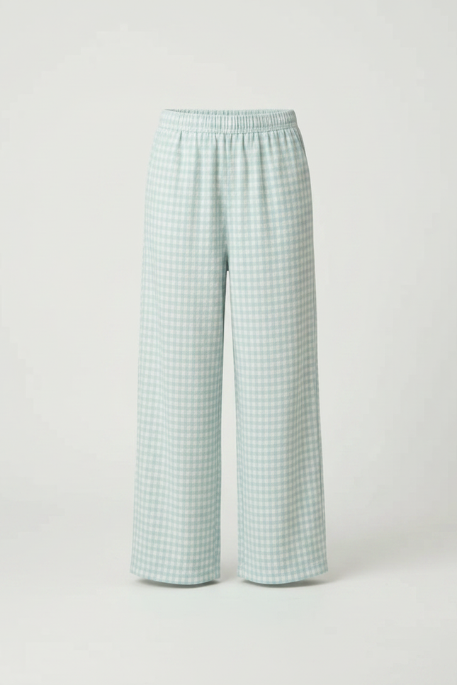 Pantalon Fluide Carreaux Ample Confortable Fille - Imprimé Molleton - vue 3