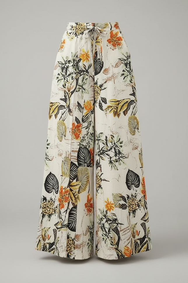 Pantalon Fluide Jungle - Imprimé Viscose - vue 3