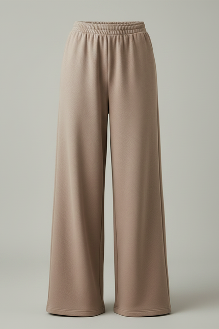 Pantalon Fluide Beige Ample Décontracté Femme - Molleton - vue 3