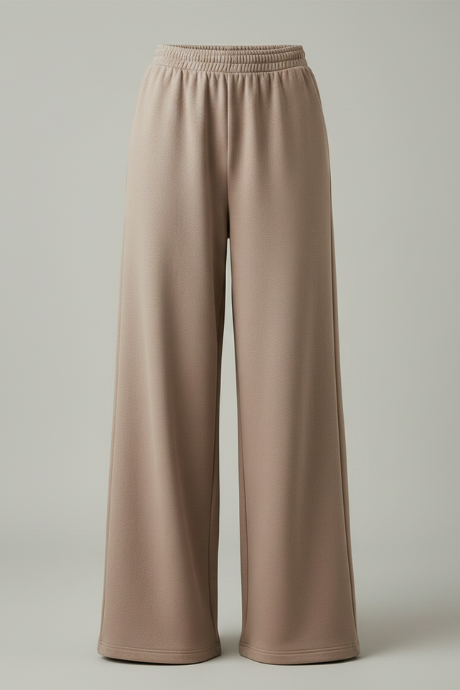 Pantalon Fluide Beige Ample Décontracté Femme - Molleton - vue 3