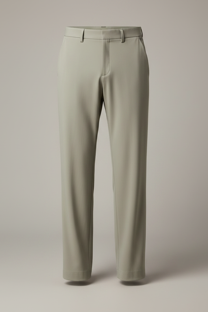 Pantalon Fluide Vert Kaki Ample Décontracté Homme - Polyester - vue 3
