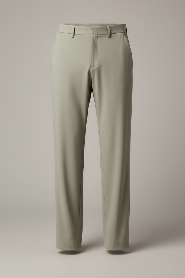 Pantalon Fluide Vert Kaki Ample Décontracté Homme - Polyester - vue 3