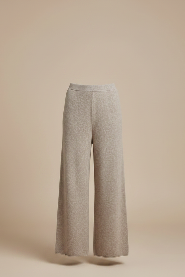 Pantalon Fluide Beige Maille Large Confortable Enfant - vue 3