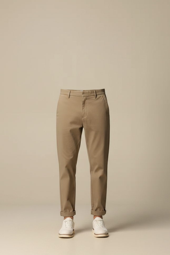 Pantalon Fluide Kaki Coton Décontracté Homme - vue 3