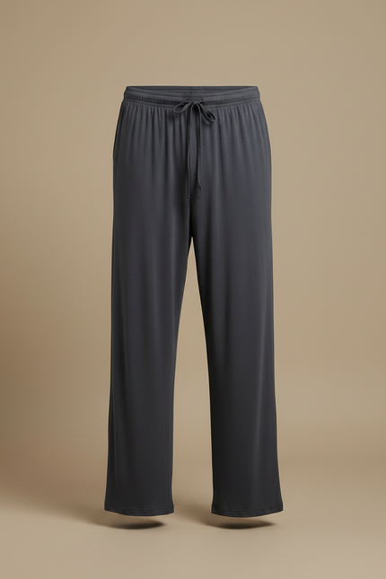 Pantalon Fluide Gris Ample Modal Confortable Décontracté Homme - Viscose - vue 3