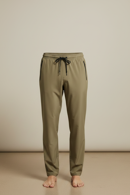 Pantalon Fluide Vert Kaki - Polyester - vue 3