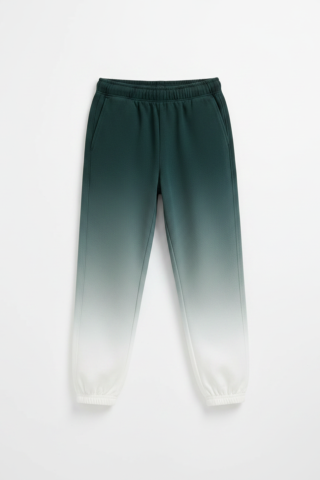 Pantalon Fluide Dégradé Vert Blanc Ample Enfant - Multicolore Molleton - vue 3