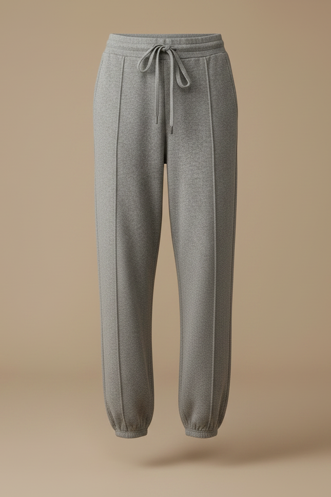 Pantalon Fluide Gris Cordon Molleton Décontracté Femme - vue 3