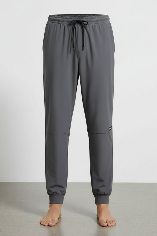 Pantalon Fluide Gris Homme Sport Jogger Confortable - Polyester - vue 3