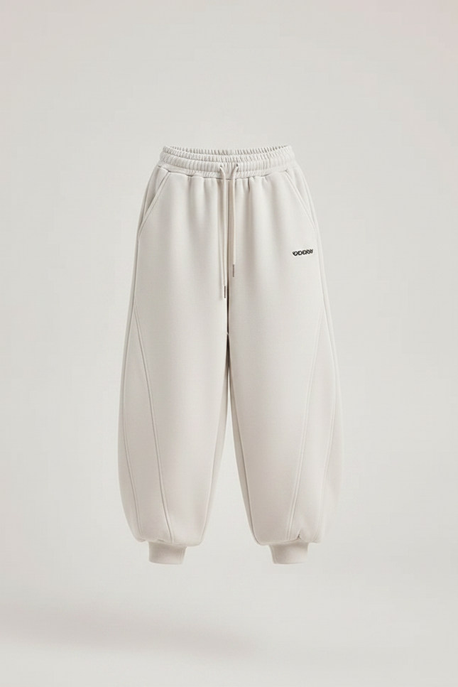 Pantalon Fluide Beige Ample Molleton Décontracté Enfant - vue 3