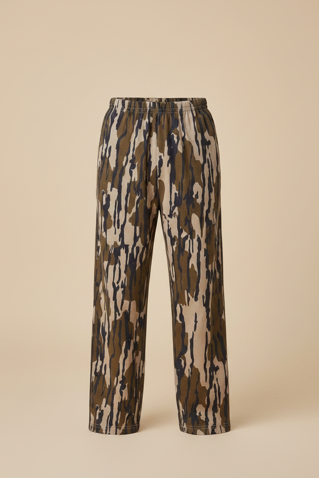 Pantalon Fluide Camouflage Ample Confortable Enfant - Imprimé Maille - vue 3