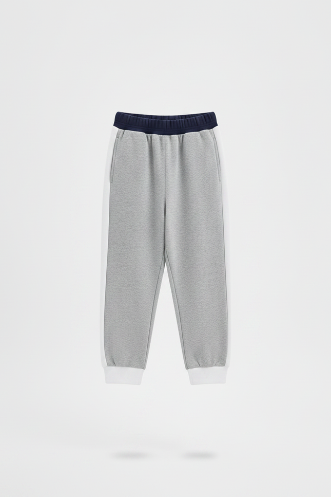 Pantalon Fluide Gris Coton Ample Confortable Enfant - Molleton - vue 3