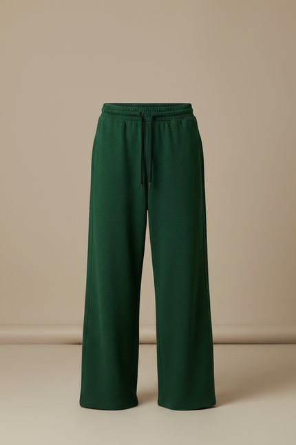 Pantalon Fluide Vert Ample Décontracté Cordon Homme - Molleton - vue 3