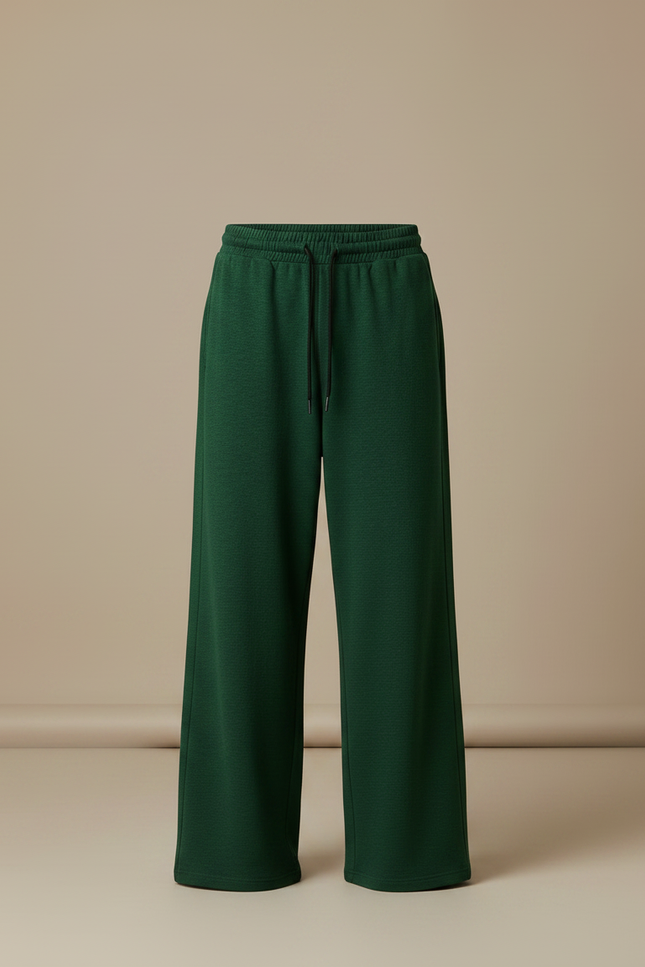 Pantalon Fluide Vert Ample Décontracté Cordon Homme - Molleton - vue 3