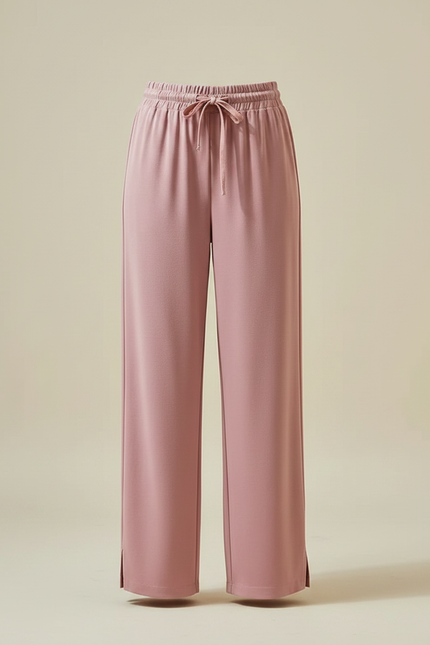 Pantalon Fluide Femme Rose Palazzo - Viscose - vue 3