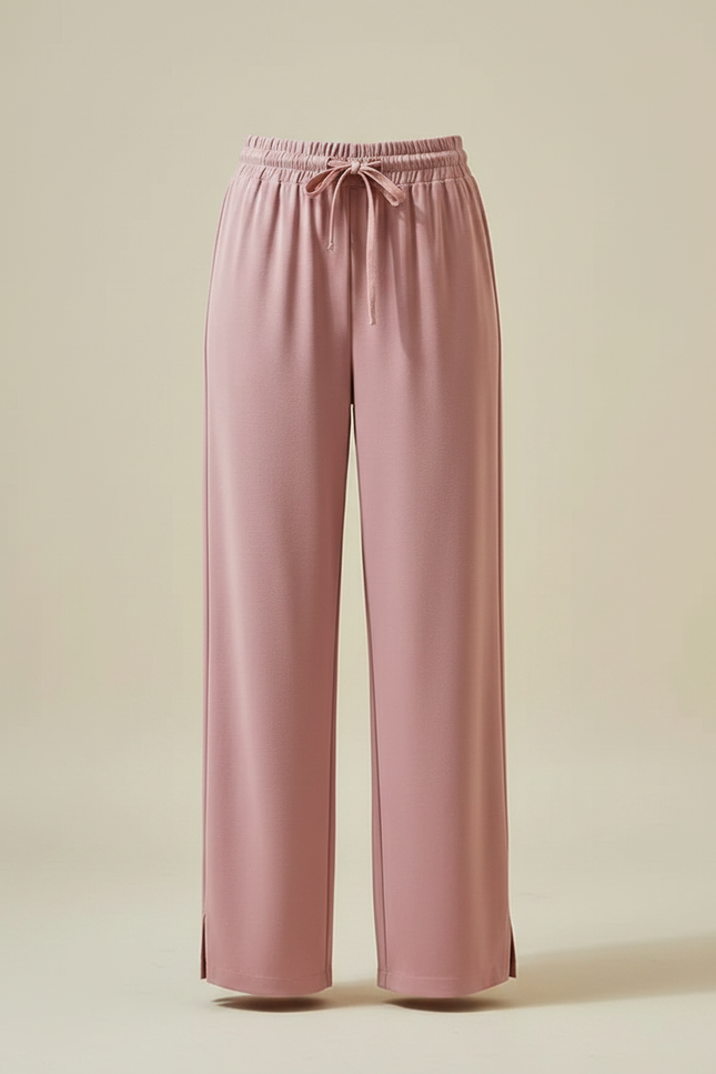 Pantalon Fluide Femme Rose Palazzo - Viscose - vue 3