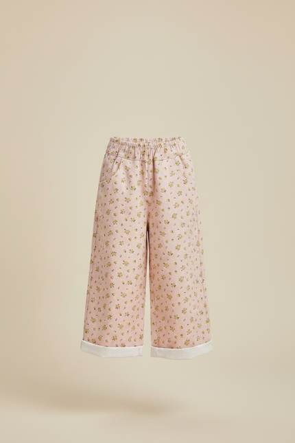Pantalon Fluide Floral - Rose Coton - vue 3