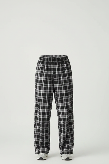 Pantalon Fluide Carreaux - Imprimé Molleton - vue 3
