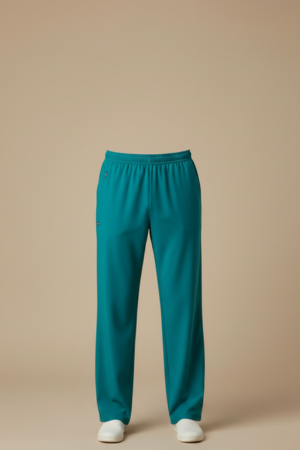 Pantalon Fluide Vert Émeraude Homme Décontracté - Polyester - vue 3