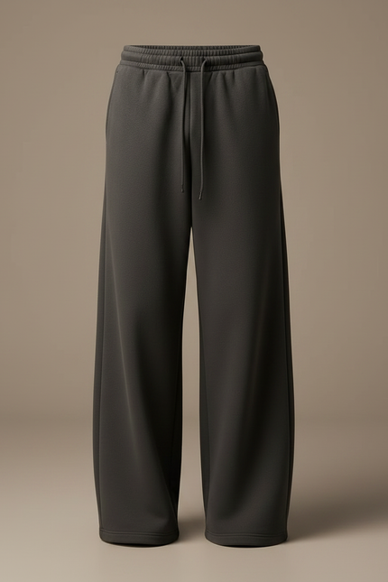 Pantalon Fluide Gris Ample Décontracté Homme Coton - Molleton - vue 3