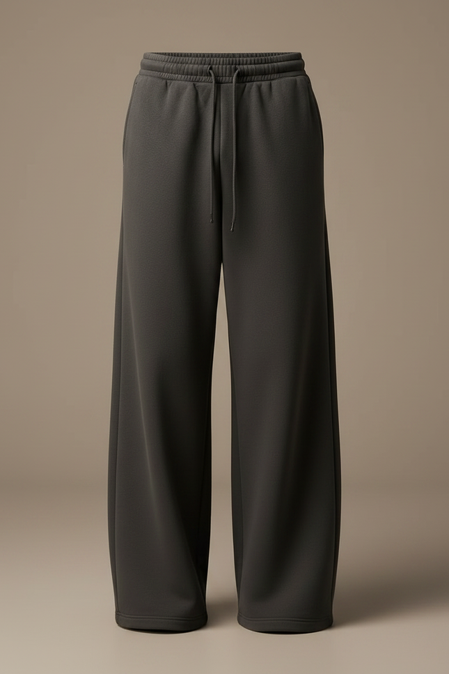 Pantalon Fluide Gris Ample Décontracté Homme Coton - Molleton - vue 3