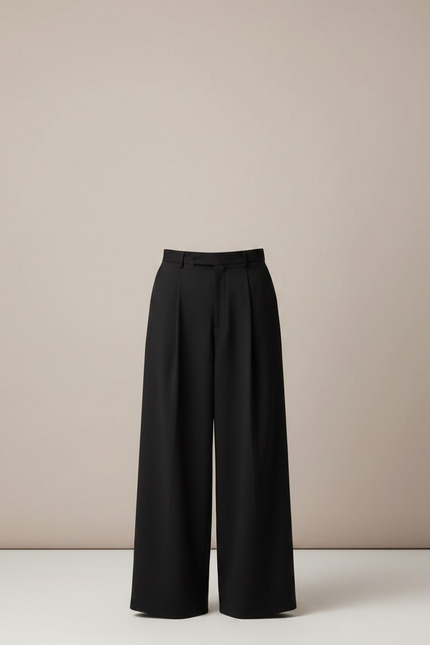 Pantalon Fluide Homme Noir Palazzo Viscose Chic Mi-saison - Polyester - vue 3