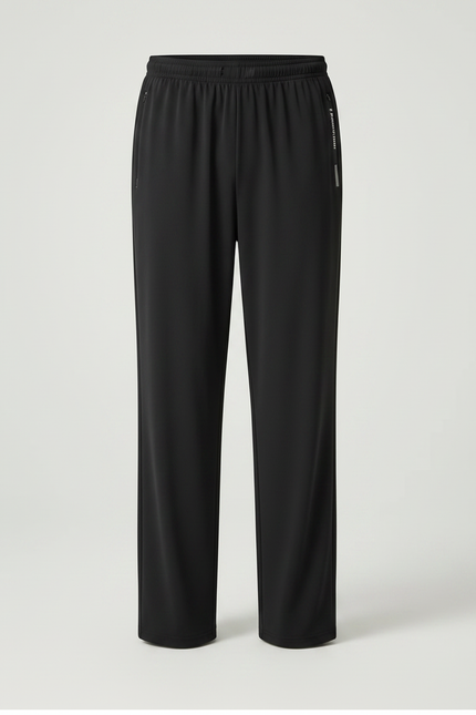 Pantalon Fluide Noir Ample Décontracté Sport Homme - Polyester - vue 3