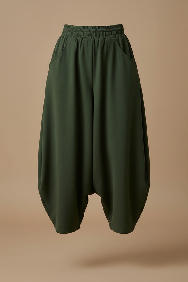 Pantalon Fluide Femme Forte - Kaki Polyester - vue 3