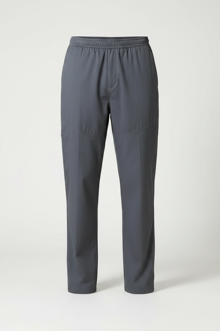 Pantalon Fluide Gris Homme Ample Décontracté Coton - Polyester - vue 3