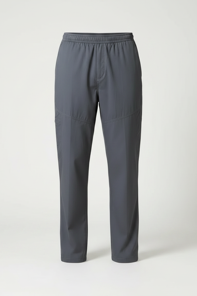 Pantalon Fluide Gris Homme Ample Décontracté Coton - Polyester - vue 3