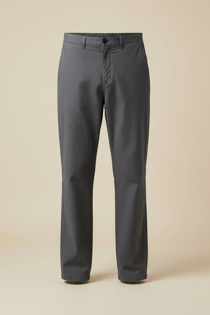 Pantalon Fluide Homme Gris Ample Décontracté Coton - vue 3