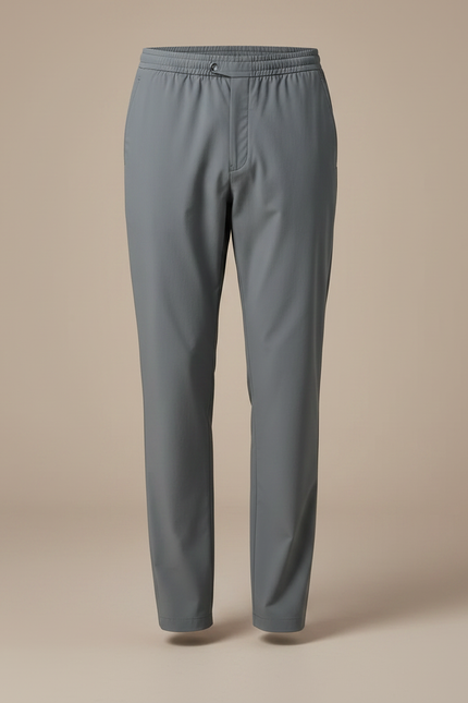 Pantalon Fluide Gris Décontracté Homme Extensible Léger - Polyester - vue 3