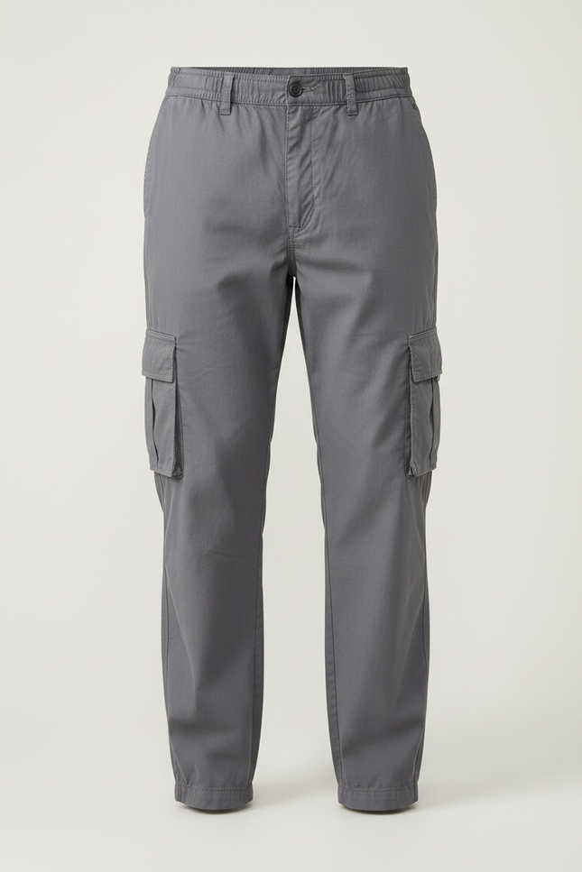 Pantalon Fluide Cargo Gris Décontracté Homme - Toile - vue 3