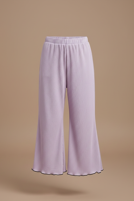 Pantalon Fluide Crepon - Violet Viscose - vue 3