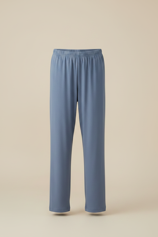 Pantalon Fluide Bleu Ciel Ample Doux Confortable - Maille - vue 3