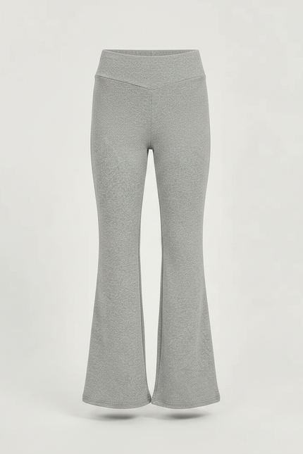 Pantalon Fluide Gris Ample Évasé Confortable Fille - Molleton - vue 3