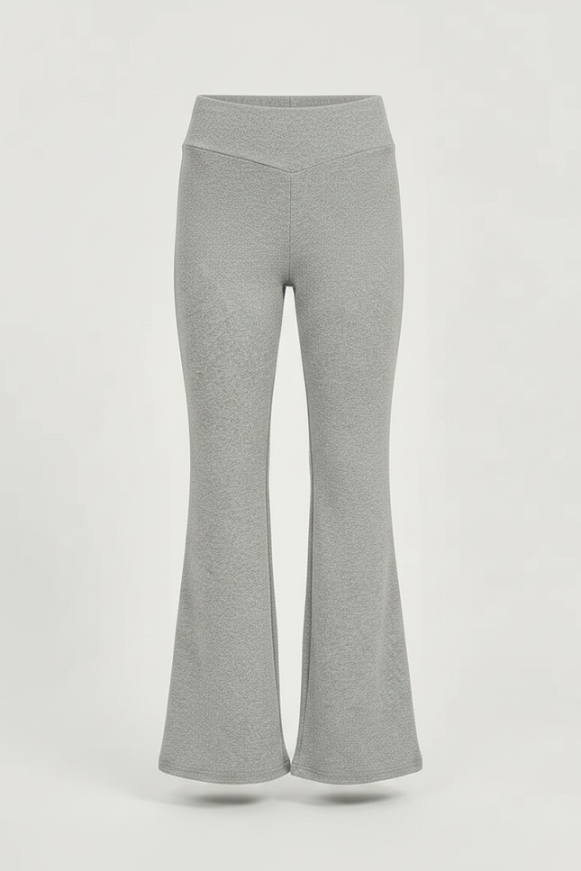 Pantalon Fluide Gris Ample Évasé Confortable Fille - Molleton - vue 3