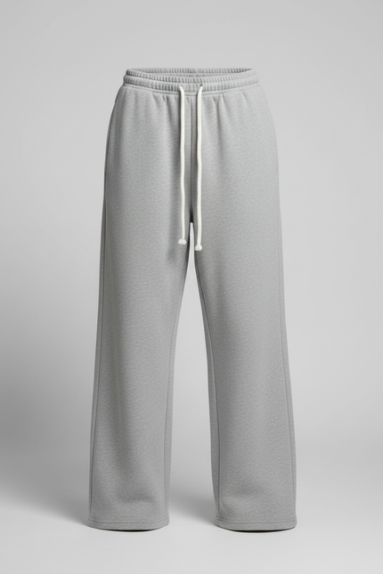 Pantalon Fluide Gris Ample Confortable Décontracté Femme - Molleton - vue 3
