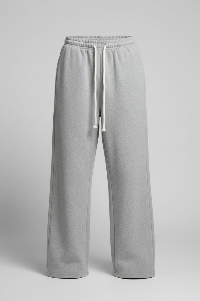 Pantalon Fluide Gris Ample Confortable Décontracté Femme - Molleton - vue 3